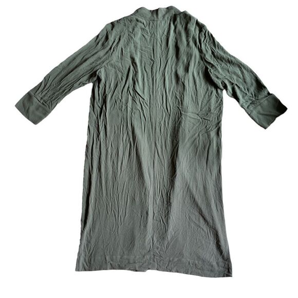 Chelsea 28 NOTCH DETAIL DUSTER IN OLIVE SARMA Size L NWOT - Picture 3 of 7